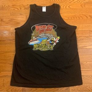 Vintage River City Bikers RoundUp Memphis Graphic Tank top size XL